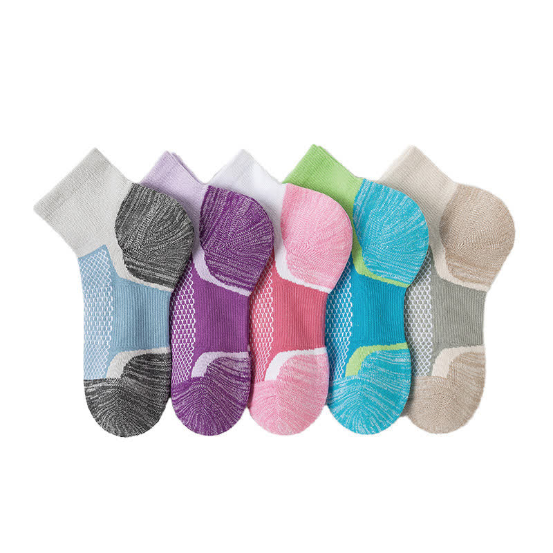 Chaussettes de sport respirantes et colorées à compression (5 paires)