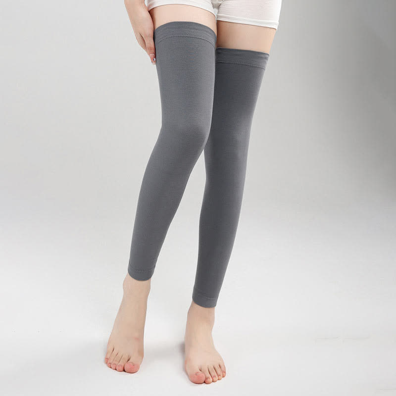 Manchons de cuisse antidérapants en silicone fin modal - Gris foncé - XL - image 4