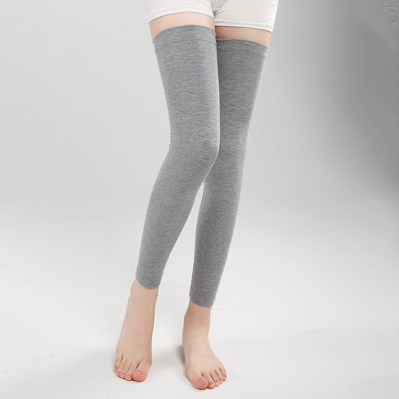 Manchons de cuisse antidérapants en silicone fin modal - Gris clair - XL - image 5