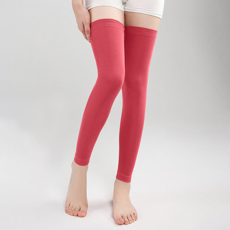 Manchons de cuisse antidérapants en silicone fin modal - Rose - XL - image 10