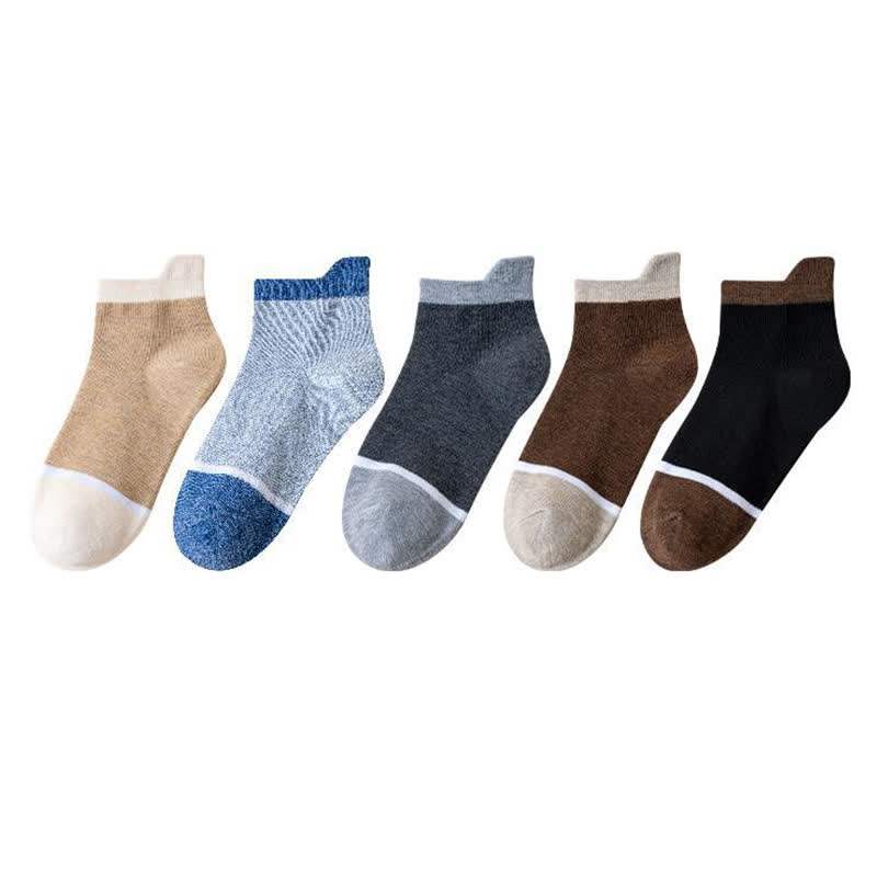 Chaussettes antibactériennes et déodorantes à blocage de couleur (5 paires)