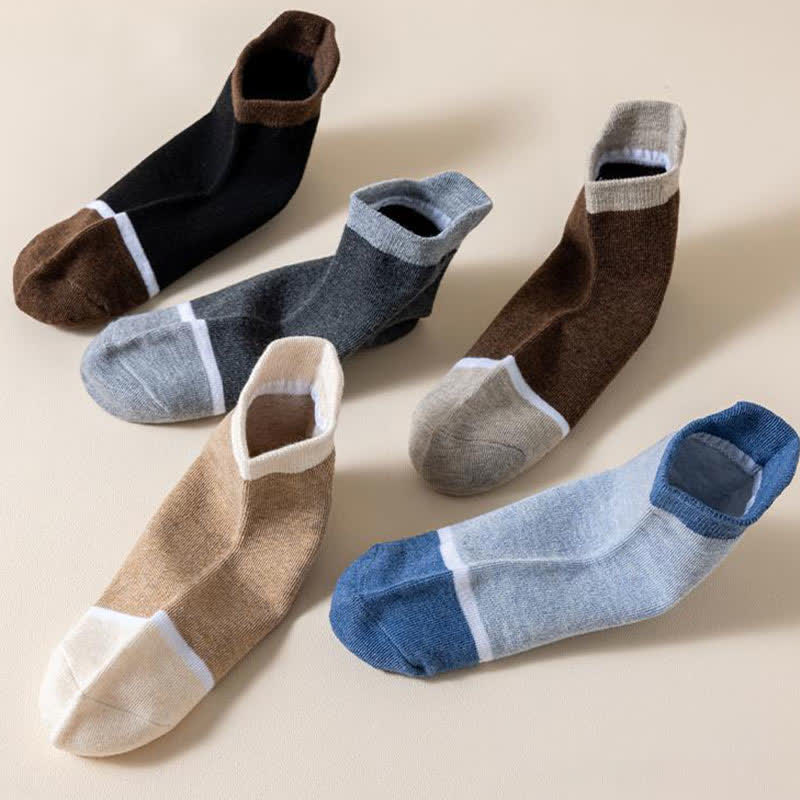 Chaussettes antibactériennes et déodorantes à blocage de couleur (5 paires)