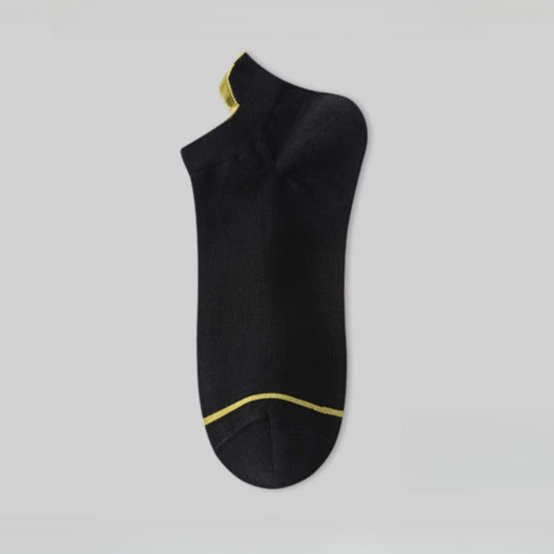 Chaussettes fines absorbantes en coton de couleur unie (5 paires)