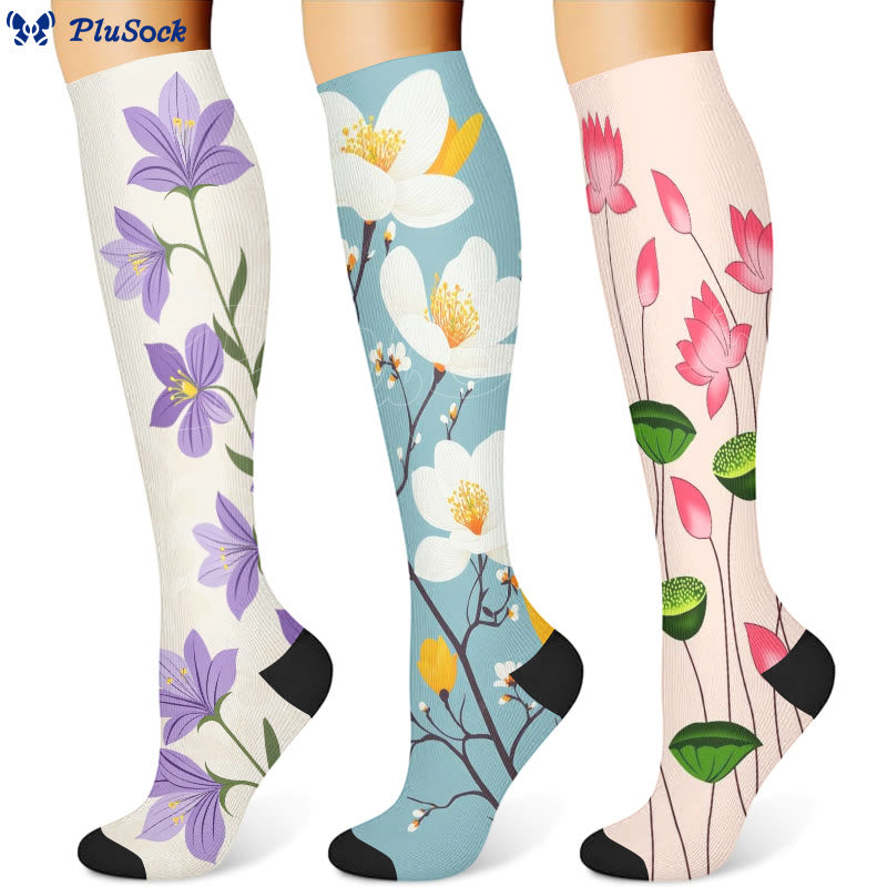 Chaussettes de compression Lotus (3 paires) - image 1