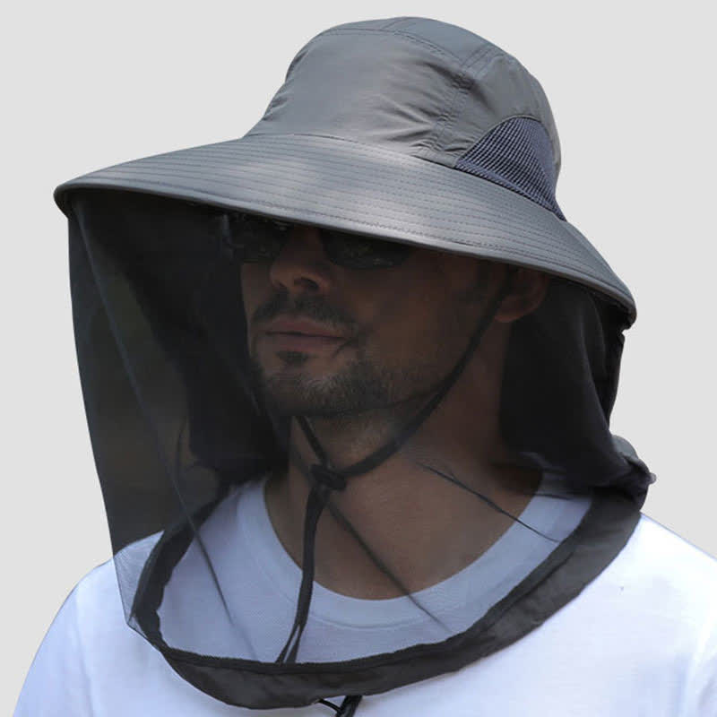 Chapeau bob respirant à large bord et protection solaire