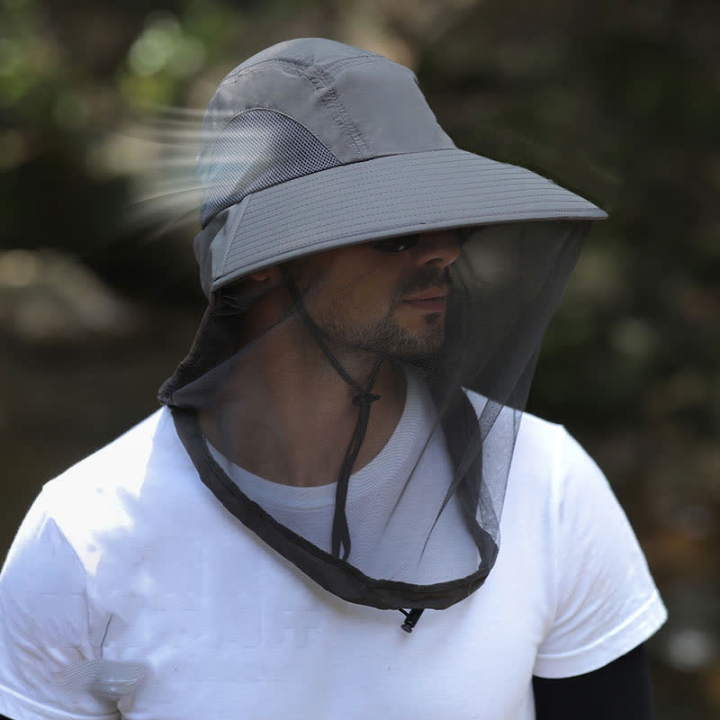 Chapeau bob respirant à large bord et protection solaire