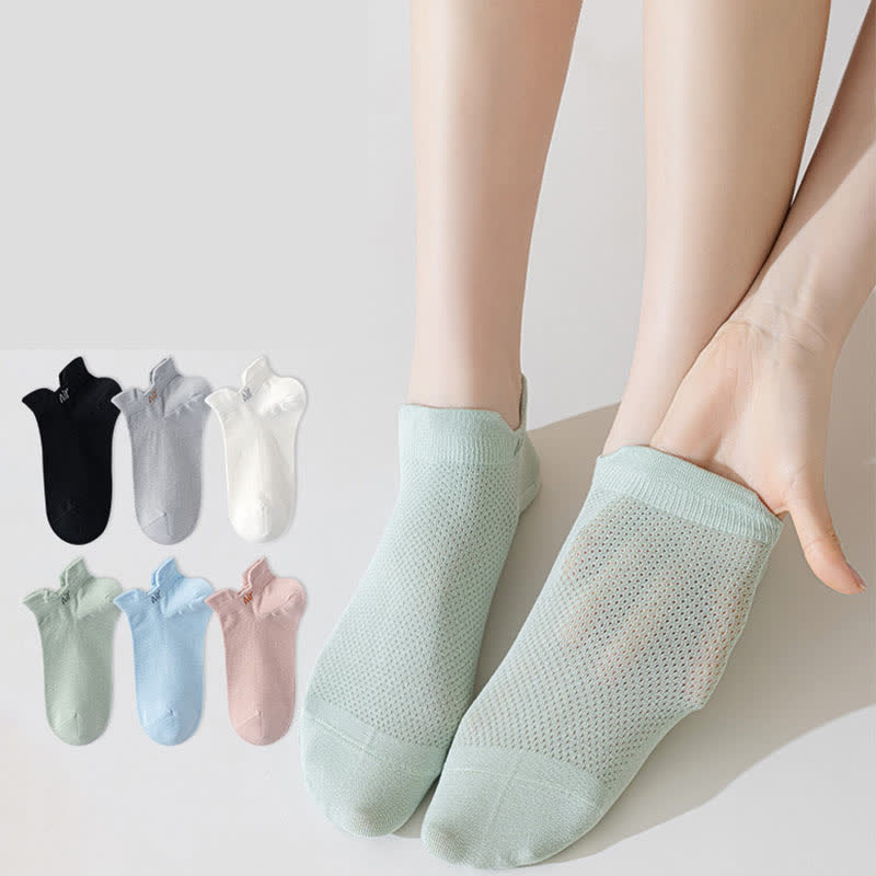 Chaussettes fines en coton absorbant la transpiration et respirantes (6 paires)