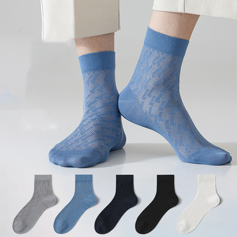 Chaussettes courtes en maille fine et respirante, sensation de fraîcheur (5 paires)