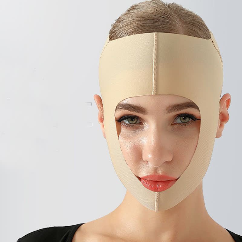 Casque de compression faciale post-opératoire pour le menton