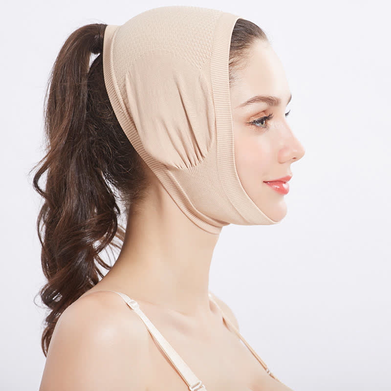 Bande de compression faciale amincissante et liftante