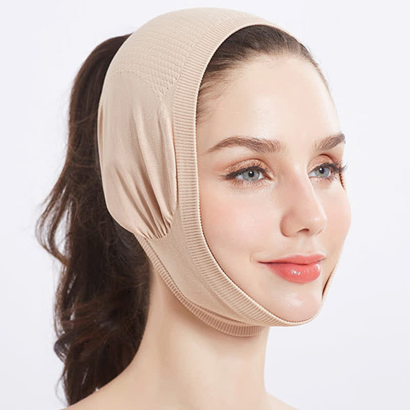 Bande de compression faciale amincissante et liftante
