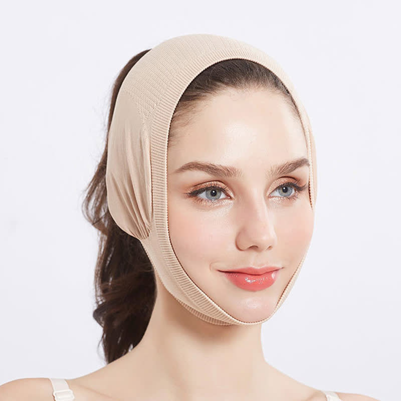 Bande de compression faciale amincissante et liftante