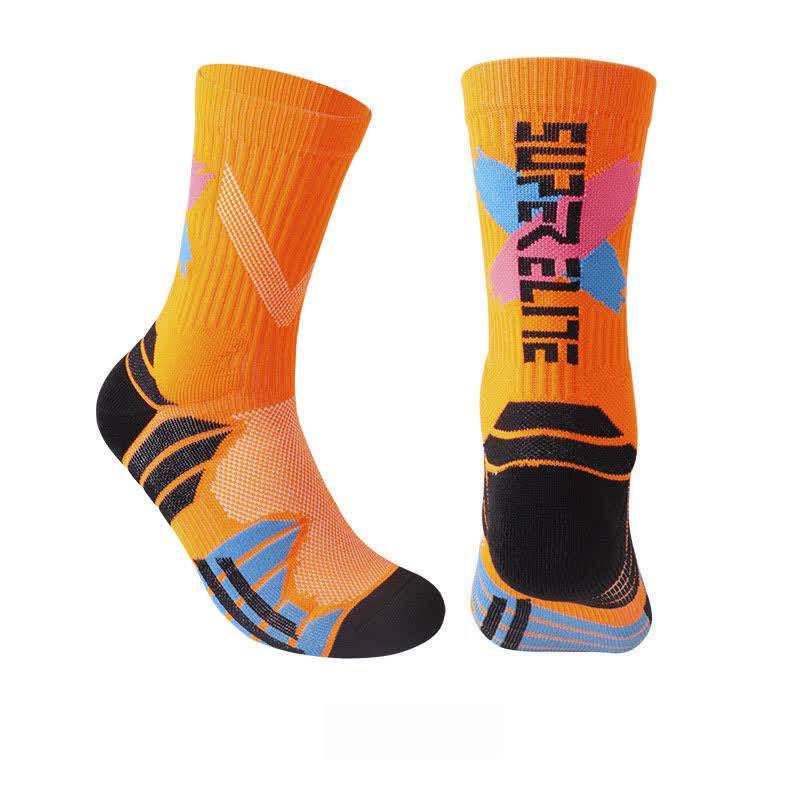 Chaussettes de basket-ball à blocs de couleurs et à maintien rembourré (7 paires)