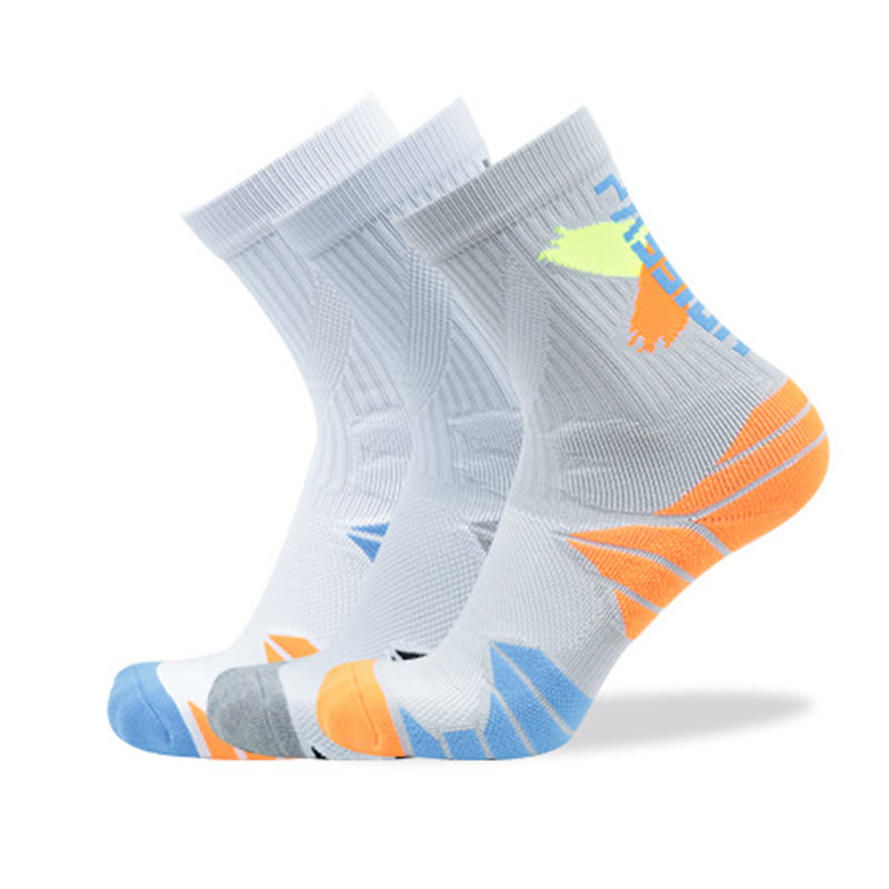 Chaussettes de basket-ball à blocs de couleurs et à maintien rembourré (7 paires)