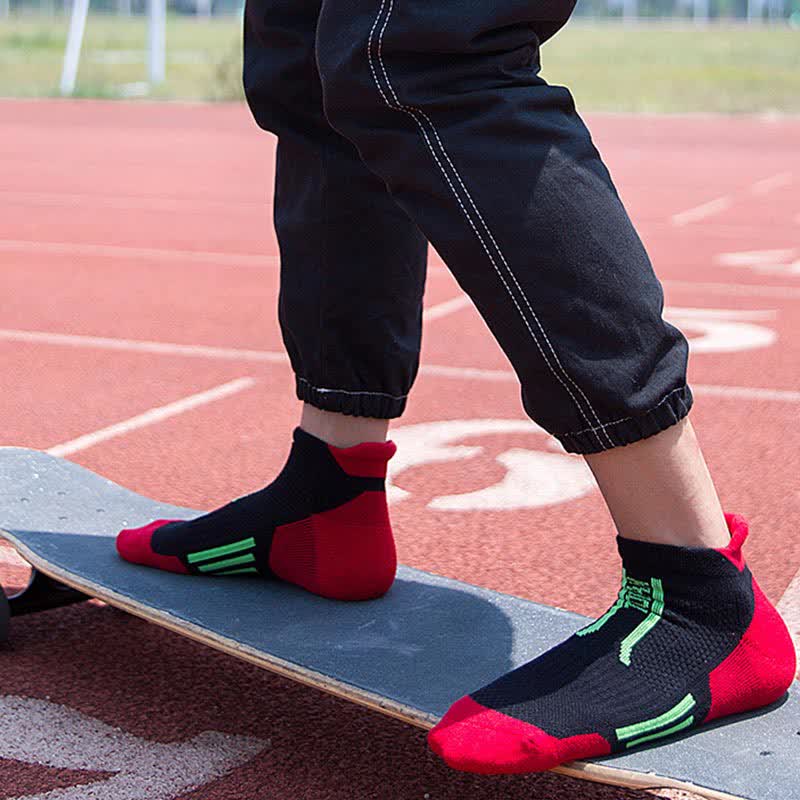 Chaussettes de compression sport à blocs de couleurs (5 paires)