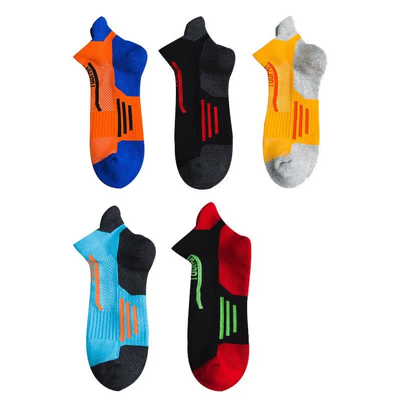 Chaussettes de compression sport à blocs de couleurs (5 paires)