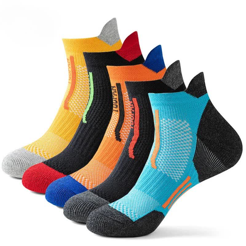 Chaussettes de compression sport à blocs de couleurs (5 paires)