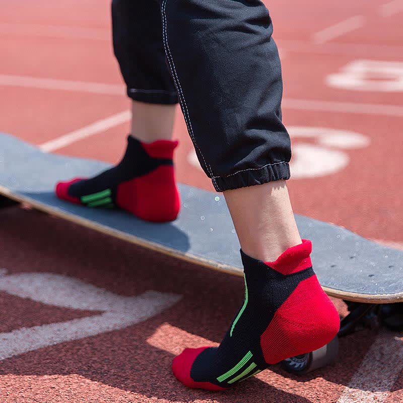 Chaussettes de compression sport à blocs de couleurs (5 paires)