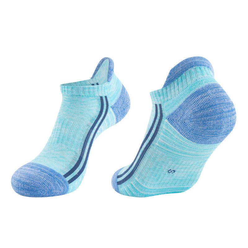 Chaussettes de course respirantes en coton à blocs de couleurs (6 paires)