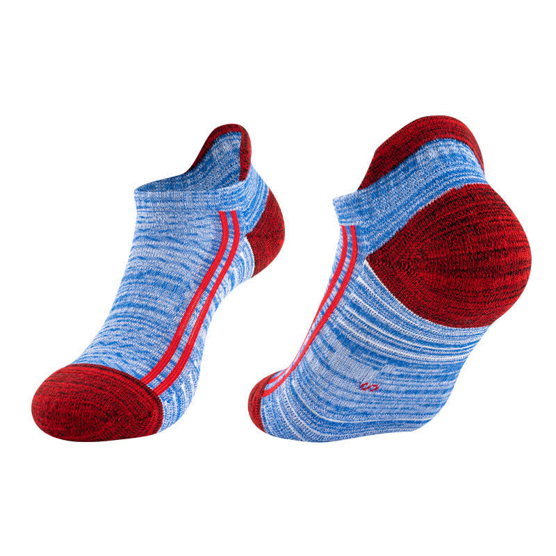 Chaussettes de course respirantes en coton à blocs de couleurs (6 paires)