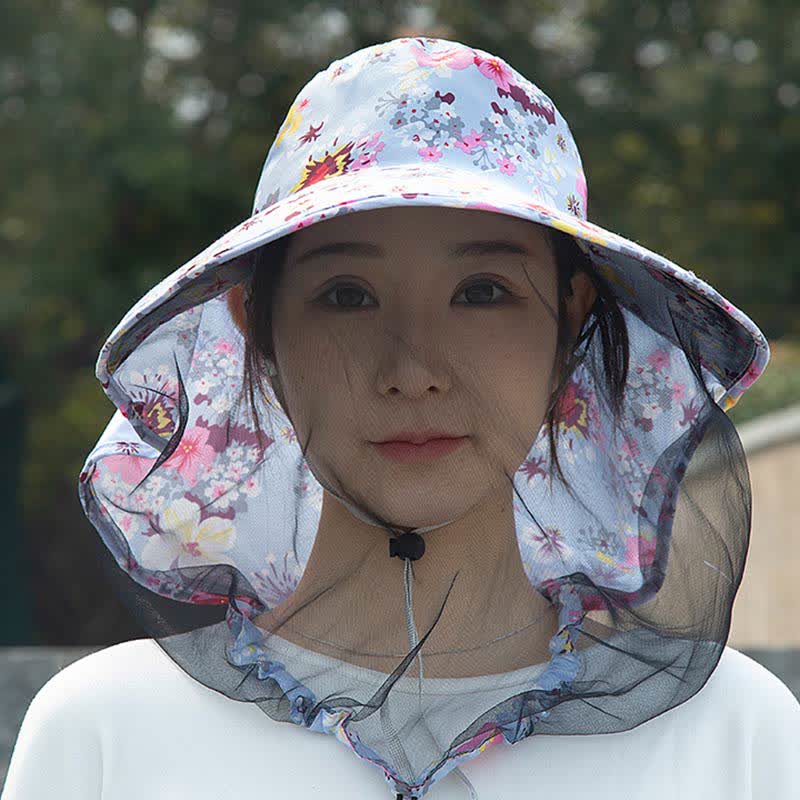 Chapeau seau à large bord à imprimé floral pour l'extérieur - B - Taille unique - image 4