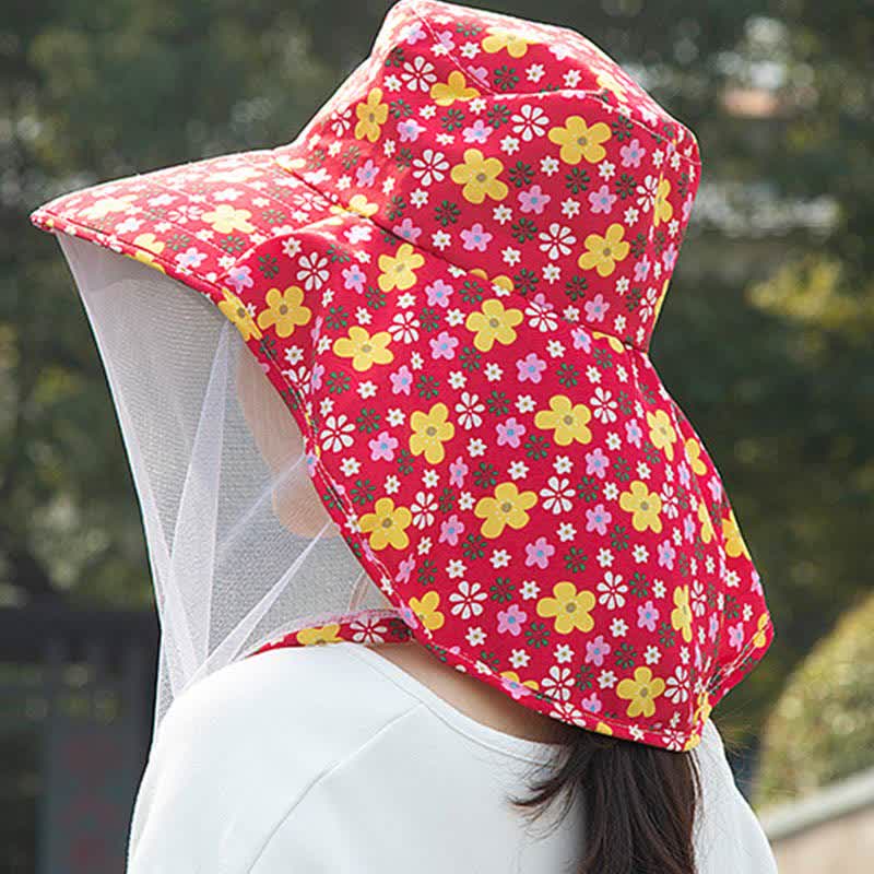 Chapeau seau à large bord à imprimé floral pour l'extérieur - image 2