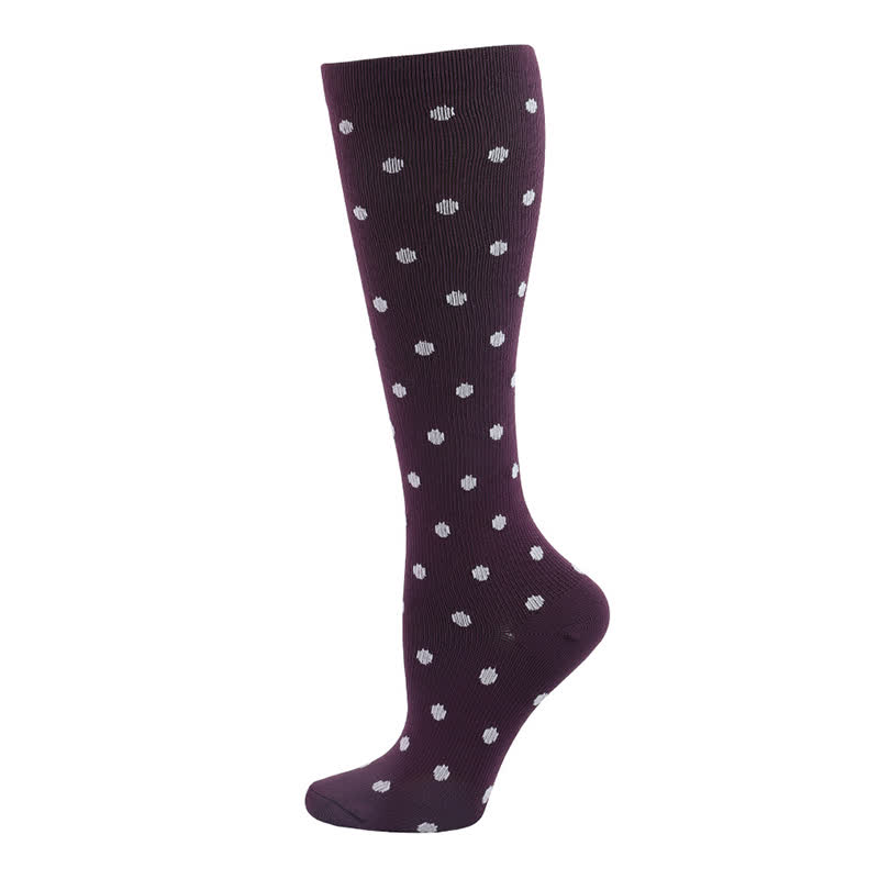 Chaussettes de compression à pois et cœurs (6 paires)