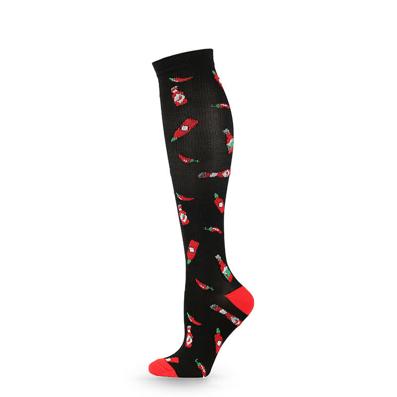 Chaussettes de compression à imprimé amusant (4 paires)