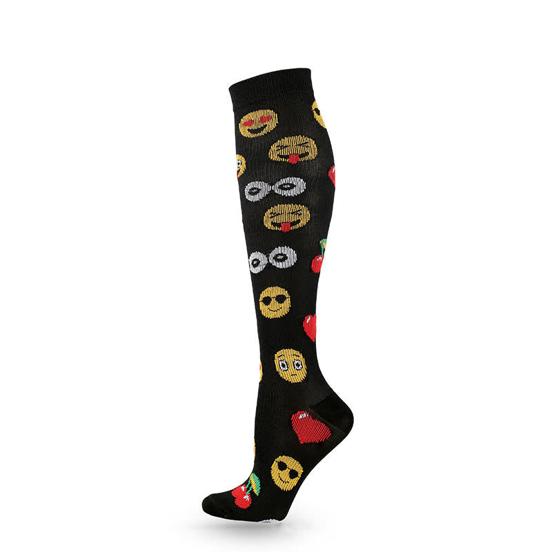 Chaussettes de compression à imprimé amusant (4 paires)