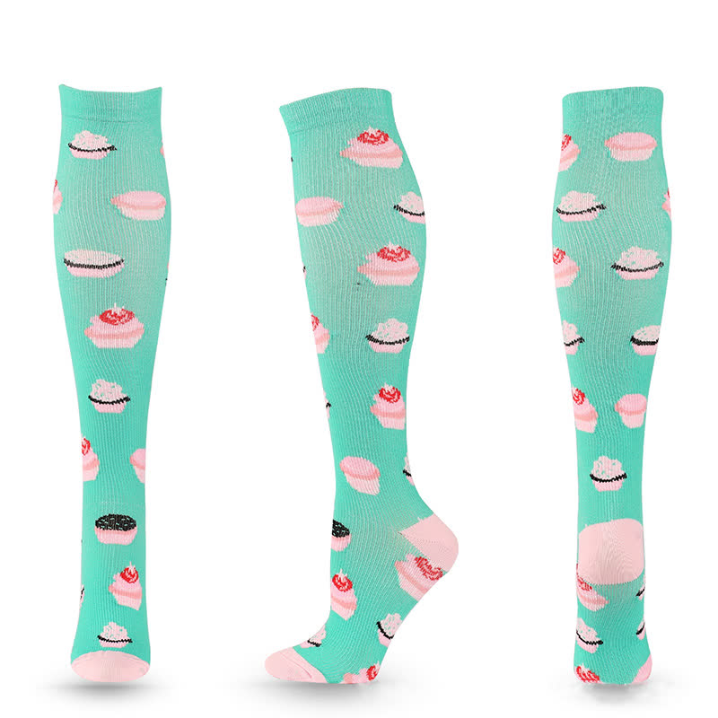 Chaussettes de compression à imprimé amusant (4 paires)