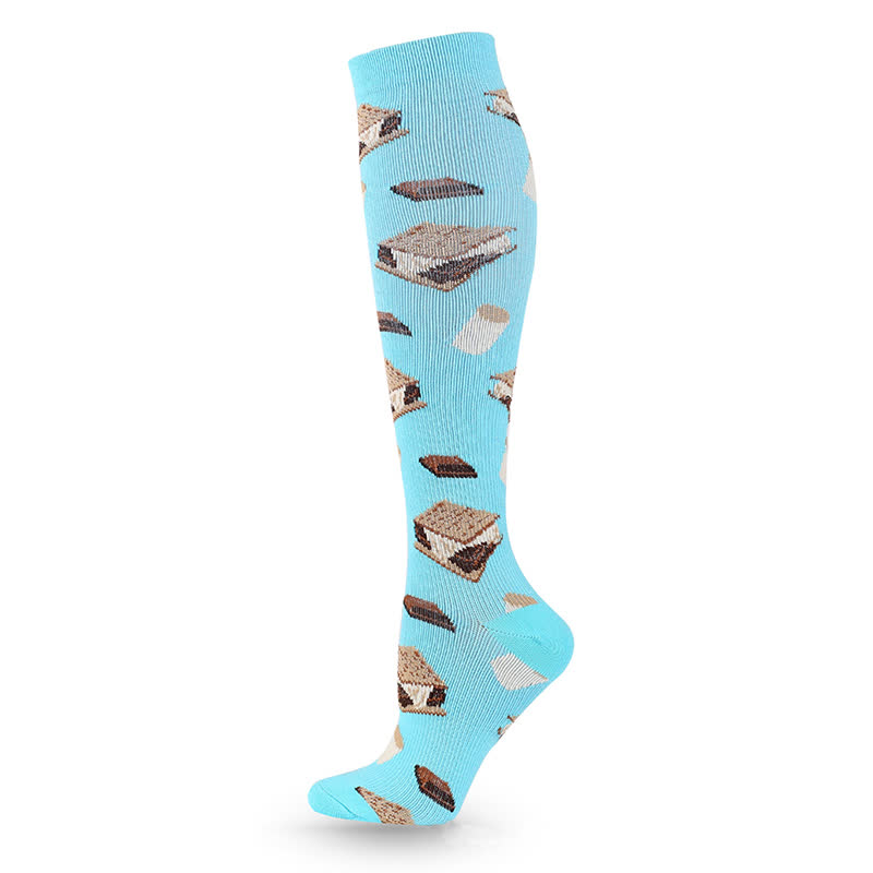 Chaussettes de compression à imprimé amusant (4 paires)