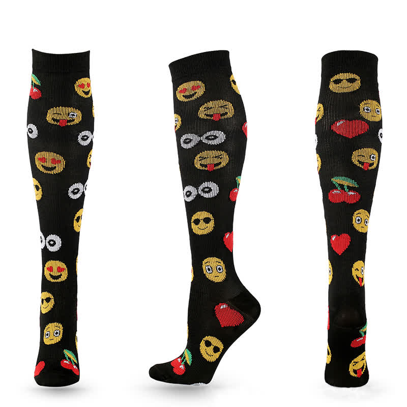 Chaussettes de compression à imprimé amusant (4 paires)