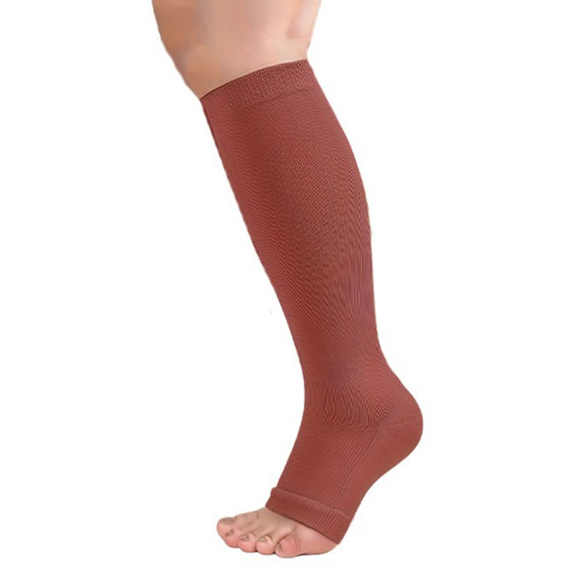 Chaussettes de compression à pois, élastiques et à bout ouvert (3 paires) - B - 2XL - image 3