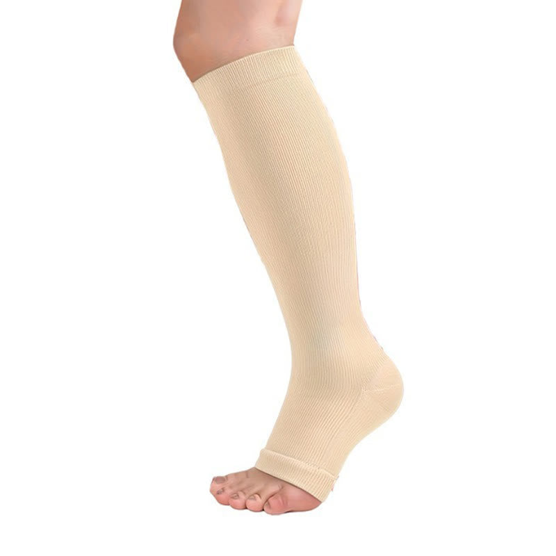 Chaussettes de compression à pois, élastiques et à bout ouvert (3 paires) - C - 2XL - image 3