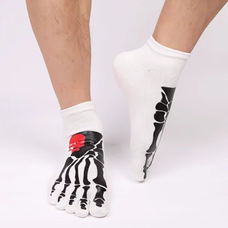 Chaussettes à imprimé tête de mort et griffes (6 paires)