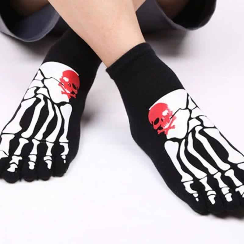 Chaussettes à imprimé tête de mort et griffes (6 paires)