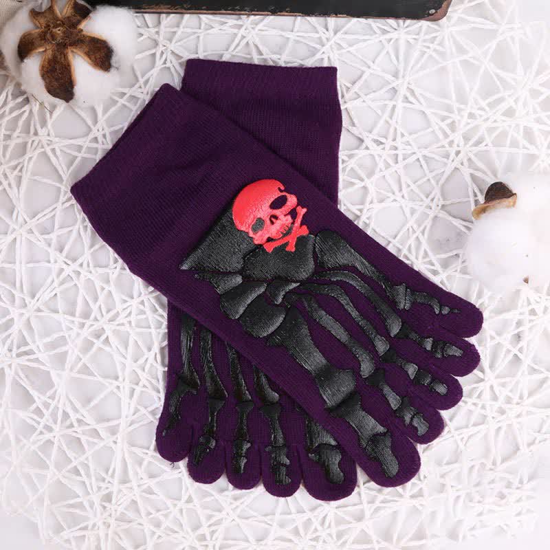 Chaussettes à imprimé tête de mort et griffes (6 paires)