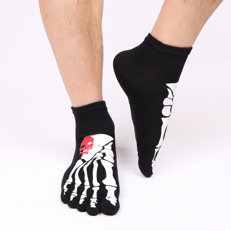 Chaussettes à imprimé tête de mort et griffes (6 paires)