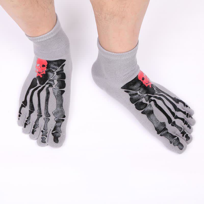 Chaussettes à imprimé tête de mort et griffes (6 paires)