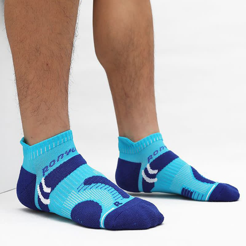 Chaussettes de sport respirantes à blocs de couleurs vives (4 paires)