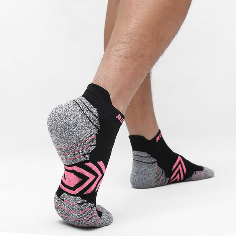 Chaussettes de sport respirantes à motif flèches de couleurs vives (6 paires)