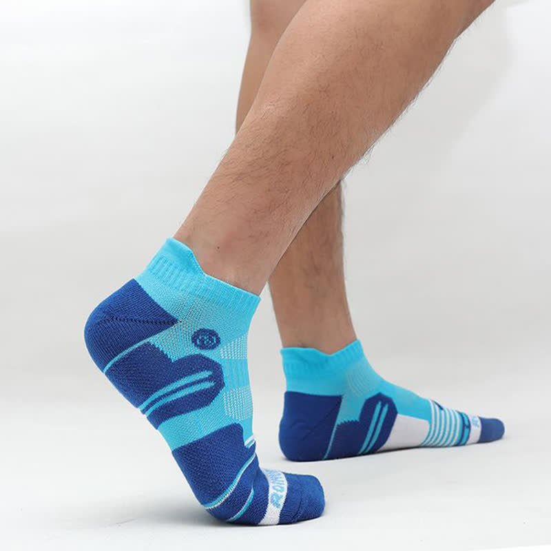 Chaussettes de sport respirantes à rayures et blocs de couleurs (5 paires)