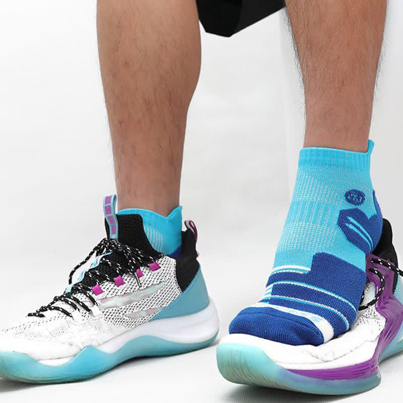 Chaussettes de sport respirantes à rayures et blocs de couleurs (5 paires)