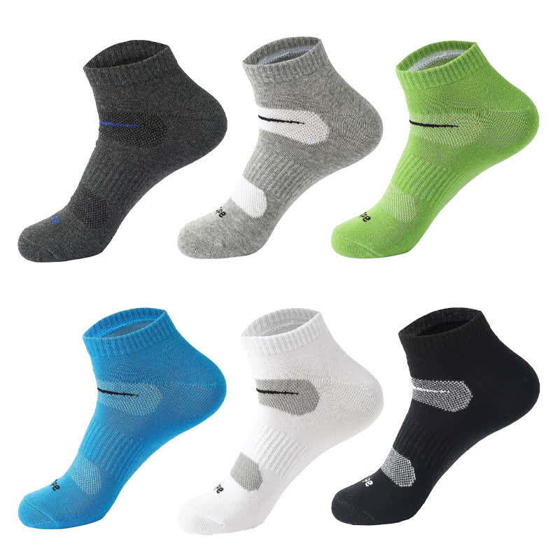 Chaussettes de sport simples en coton absorbant la transpiration (6 paires)