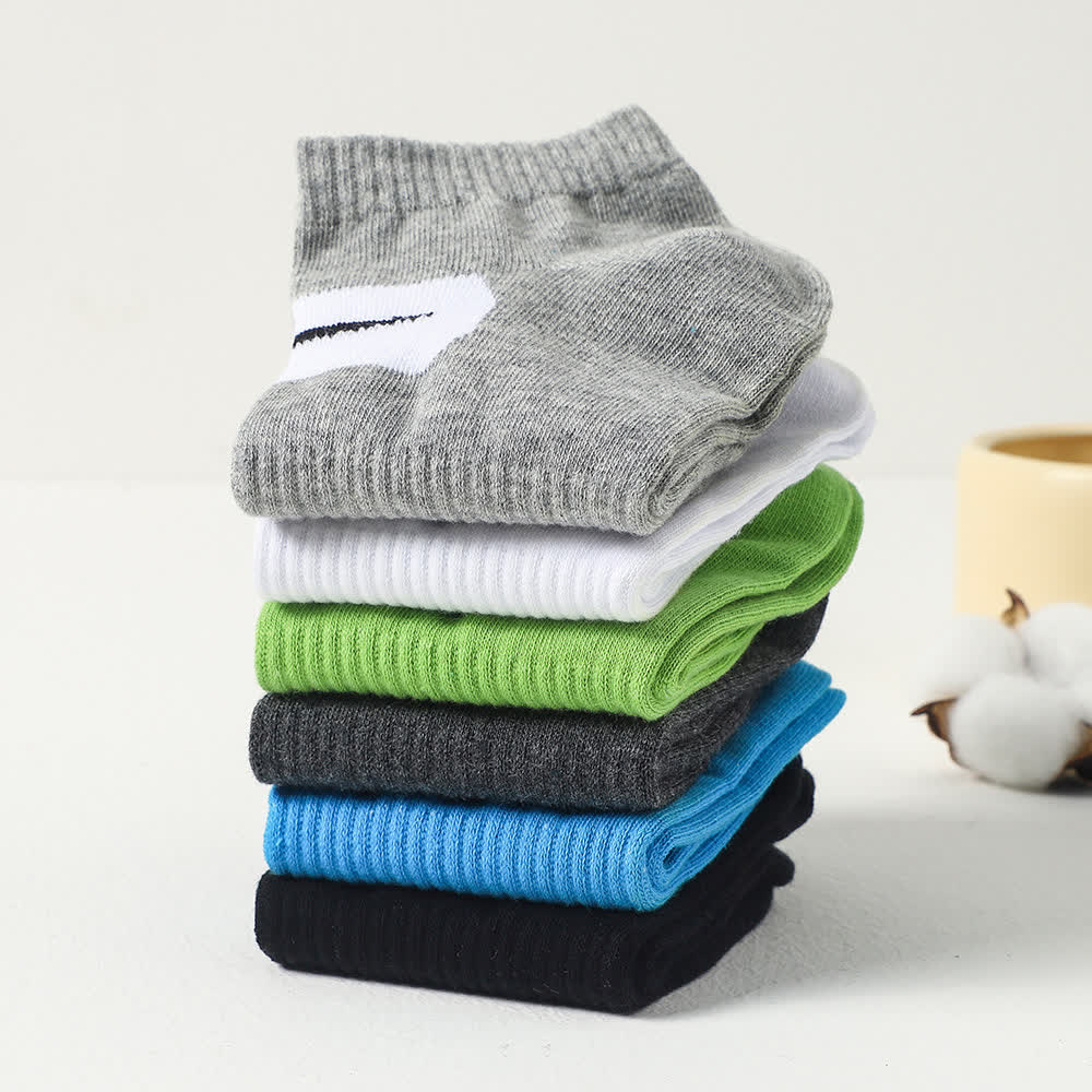 Chaussettes de sport simples en coton absorbant la transpiration (6 paires)
