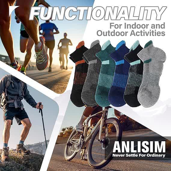 Chaussettes de sport à rayures (6 paires)