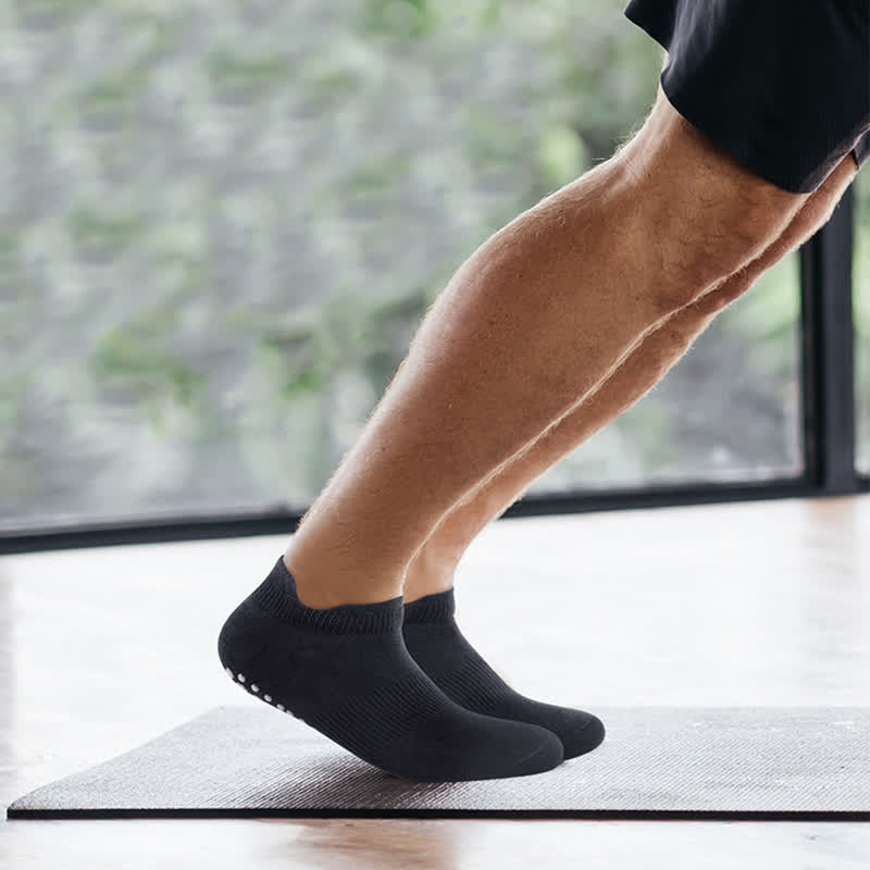 Chaussettes antidérapantes respirantes de couleur unie (3 paires) - image 2