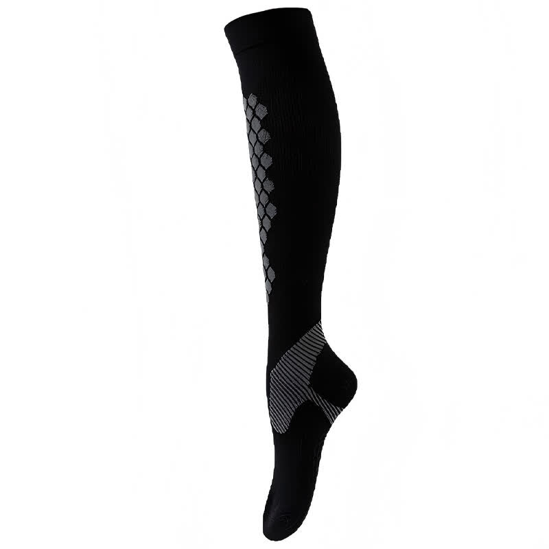 Chaussettes de compression à motifs géométriques (3 paires) - Noir - L/XL - image 10