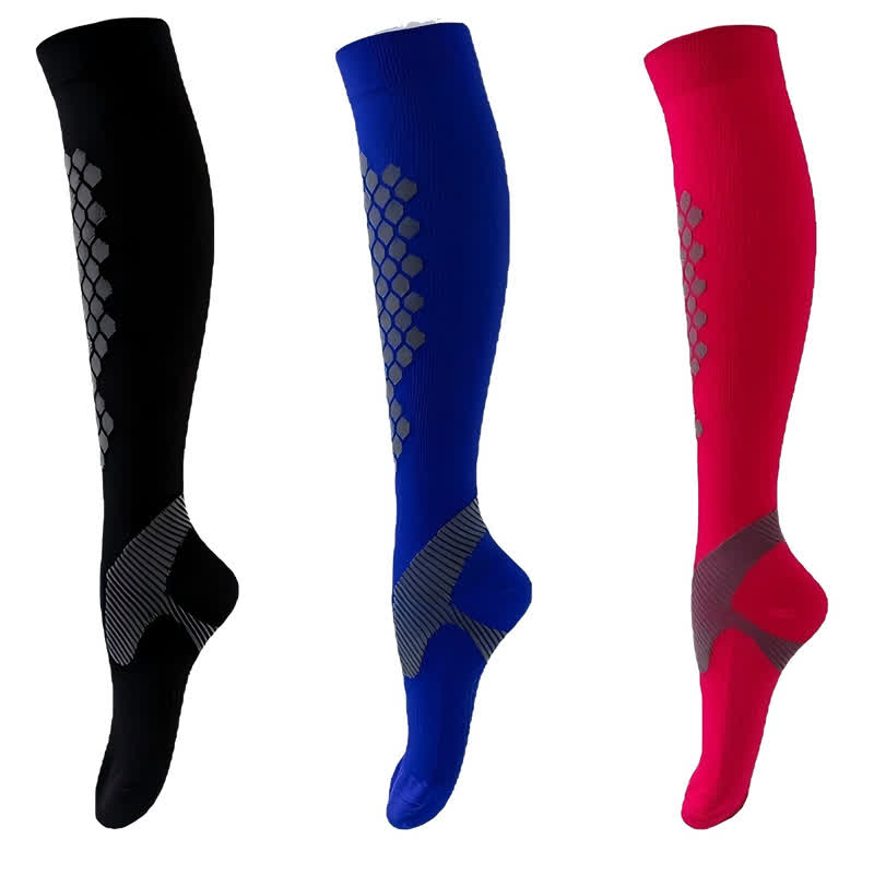 Chaussettes de compression à motifs géométriques (3 paires)