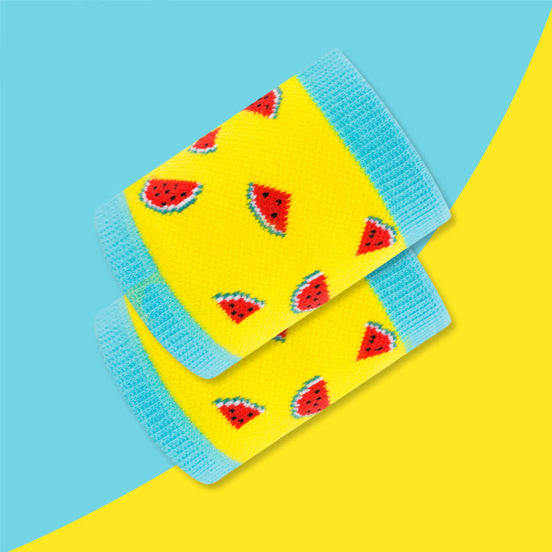 Manchons de poignet amusants à motif pastèque (2 paires)